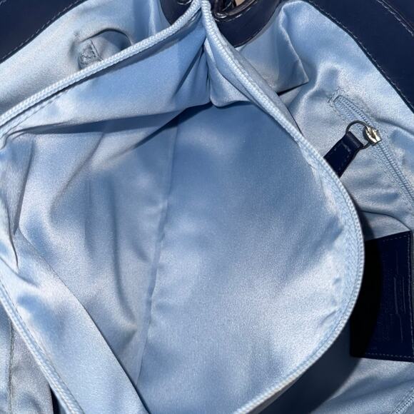 Coach Dark Blue Pebble Leather Penelope Shoulder Bag Handbag Very Good Condition - Picture 12 of 15